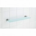 Polita din sticla Bosio Shine, Wenko, 13.5 x 46.5 cm, sticla/inox, argintiu