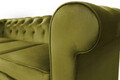 Canapea Oxford Chesterfield, 93x214x75 cm, 3 locuri, Olive