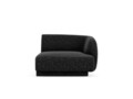 Modul canapea dreapta 1 loc, Miley, Micadoni Home, BL, 92x85x74 cm, poliester chenille, negru