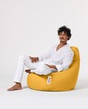 Fotoliu puf, Bean Bag, Ferndale Drop L, 80 x 80 cm, poliester impermeabil, galben