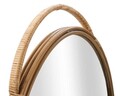 Oglinda decorativa Panama Round, Mauro Ferretti, 80 x 88 cm, maro