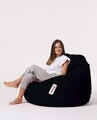 Fotoliu puf, Bean Bag, Ferndale Premium XXL, 115 x 130 cm, poliester impermeabil, negru