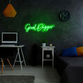 Decoratiune luminoasa LED, Goal Digger, Benzi flexibile de neon, DC 12 V, Verde