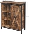 Bufet inferior, Vasagle, 70 x 30 x 80 cm cm, otel/PAL, maro rustic