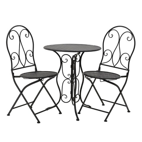 Set mobilier de gradina InArt, 3 piese, negru