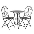 Set mobilier de gradina InArt, 3 piese, negru