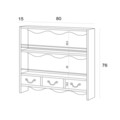 Raft de perete FLY140029, Gauge Concept, 80x15x76 cm, PAL, stejar