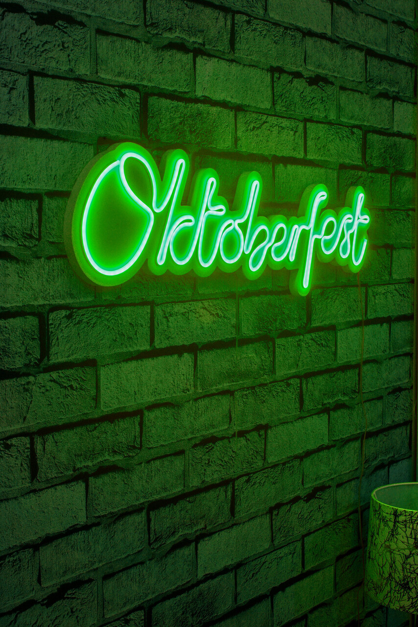 Decoratiune luminoasa LED, Oktoberfest, Benzi flexibile de neon, DC 12 V, Verde