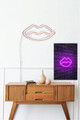 Decoratiune luminoasa LED, Lips, Benzi flexibile de neon, DC 12 V, Roz