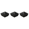 Set 3 boluri servire Salsa, Ambition, 8.3 x 8.3 x 4 cm, 130 ml, portelan, negru