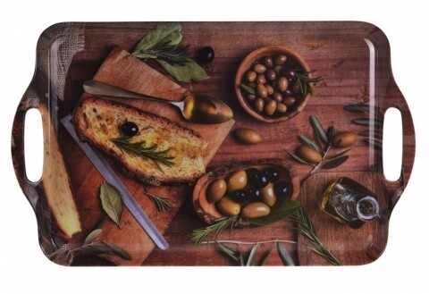 Tava de servire Olive, 29 x 48 cm, melamina, multicolora