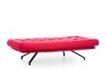 Canapea extensibila Coxy, Futon, 3 locuri, 110x200 cm, metal, rosu