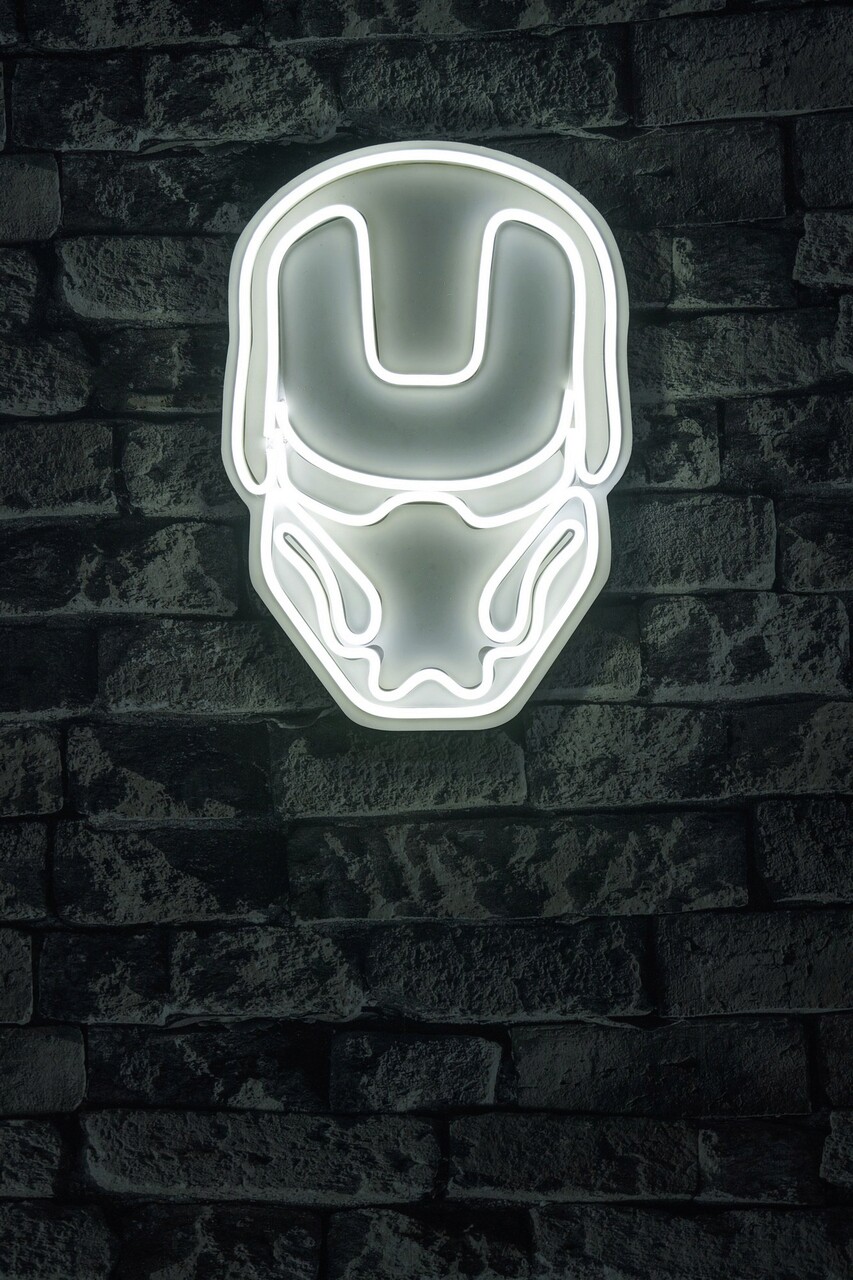 Decoratiune luminoasa LED, Iron Man, Benzi flexibile de neon, DC 12 V, Alb - 1 | YEO