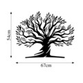 Decoratiune de perete, Monumental Tree 18, Metal, Dimensiune: 67 x 54 cm, Negru