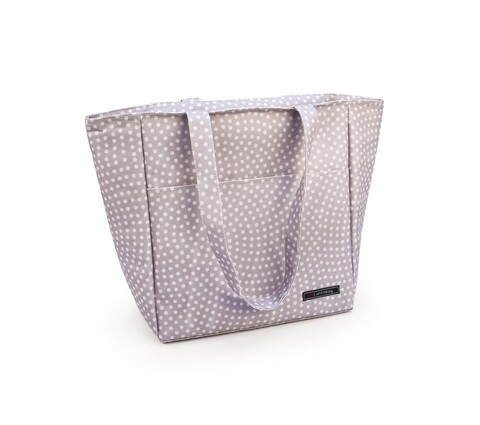 Geanta termoizolanta pentru pranz Shopper Dots, Iris Barcelona, 10 L, 26x15x30 cm, poliester, gri - 1 | YEO