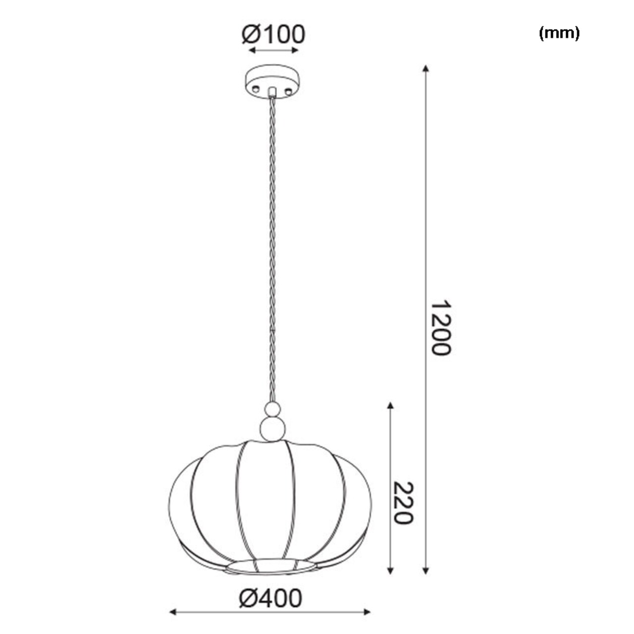 Lustra Aca Lighting, Vintage Pumpkin White, E27, 40W