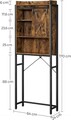 Dulap deasupra vasului de toaleta, Vasagle, 64 x 24 x 171 cm, PAL/otel, maro rustic