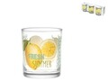 Set 3 pahare Lemon, Pengo, 225 ml, sticla, multicolor