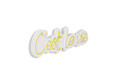 Decoratiune luminoasa LED, C'est La Vie, Benzi flexibile de neon, DC 12 V, Galben