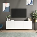 Comoda TV White, Inarch, 150x31x44 cm, alb