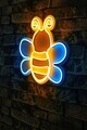 Decoratiune luminoasa LED, Maya The Bee,  Benzi flexibile de neon, DC 12 V, Albastru/Galben