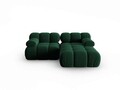 Coltar modular dreapta 3 locuri, Bellis, Micadoni Home, BL, 191x157x62 cm, catifea, verde bottle