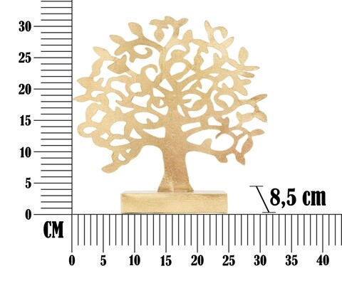 Decoratiune Golden Tree, Mauro Ferretti, 31x31.5 cm, fier, auriu