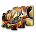 Set 5 tablouri decorative, 5PATK-231, Canvas, 19 x 70 cm, Multicolor