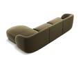 Coltar dreapta 4 locuri, Miley, Micadoni Home, BL, 259x155x74 cm, catifea, verde