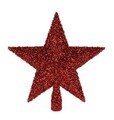 Varf decorativ pentru brad Star, 30x30 cm, polipropilena, rosu