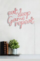 Decoratiune luminoasa LED, eat sleep game repeat, Benzi flexibile de neon, DC 12 V, Roz