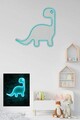 Decoratiune luminoasa LED, Dino the Dinosaur,  Benzi flexibile de neon, DC 12 V, Albastru