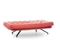 Canapea extensibila Coxy, Futon, 3 locuri, 110x200 cm, metal, rosu tile