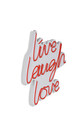 Decoratiune luminoasa LED, Live Laugh Love, Benzi flexibile de neon, DC 12 V, Rosu