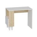 Birou Paris, Maison in Design, 90 x 50 x 75 cm, PAL, alb/oak