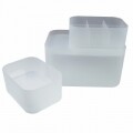 Set 3 organizatoare Jocca, plastic, alb transparent