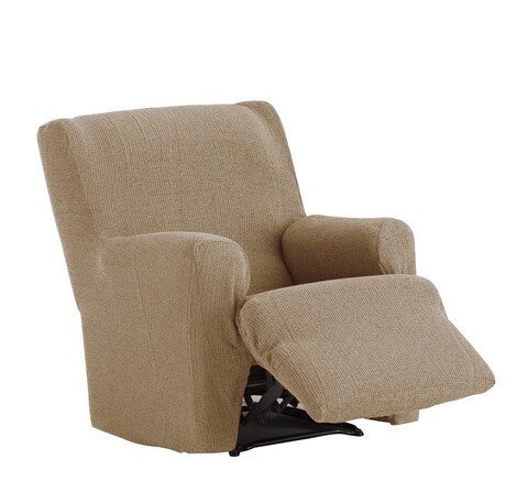 Husa fotoliu cu recliner elastica bi-stretch, Dorian, bej in C/11