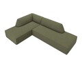 Coltar stanga 4 locuri, Ruby, Micadoni Home, BL, fara cotiera, 273x180x69 cm, velur, verde