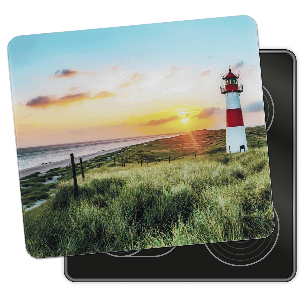 Protectie Universala Pentru Aragaz Maximex, Lighthouse, 56x50 Cm, Sticla, Multicolor