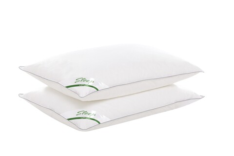 Set 2 perne Green Future sleep puf si pana de gasca, bumbac 100%, 50x70 cm