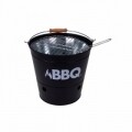 Gratar BBQ Black, 19 x 19 x 25 cm, metal, negru