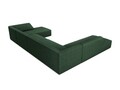 Coltar panoramic stanga 7 locuri, Ruby, Micadoni Home, BL, 366x273x69 cm, poliester, verde