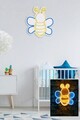 Decoratiune luminoasa LED, Maya The Bee,  Benzi flexibile de neon, DC 12 V, Albastru/Galben