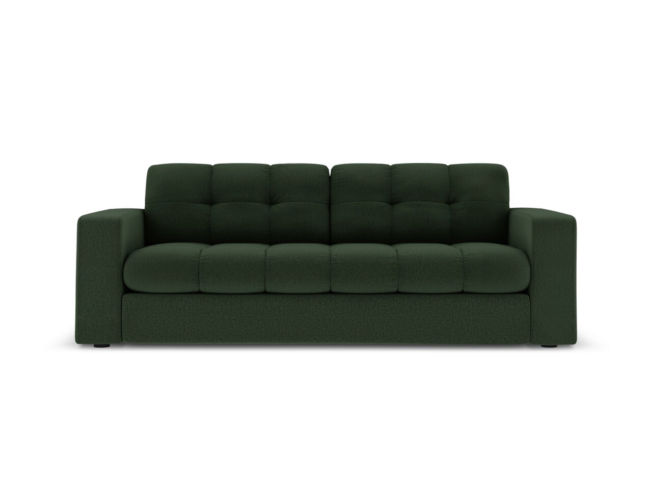 Canapea 2 locuri, Justin, Micadoni Home, BL, 162x90x72 cm, poliester, verde inchis