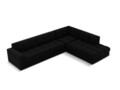 Coltar dreapta 5 locuri, Justin, Micadoni Home, BL, 236x199x72 cm, catifea, negru