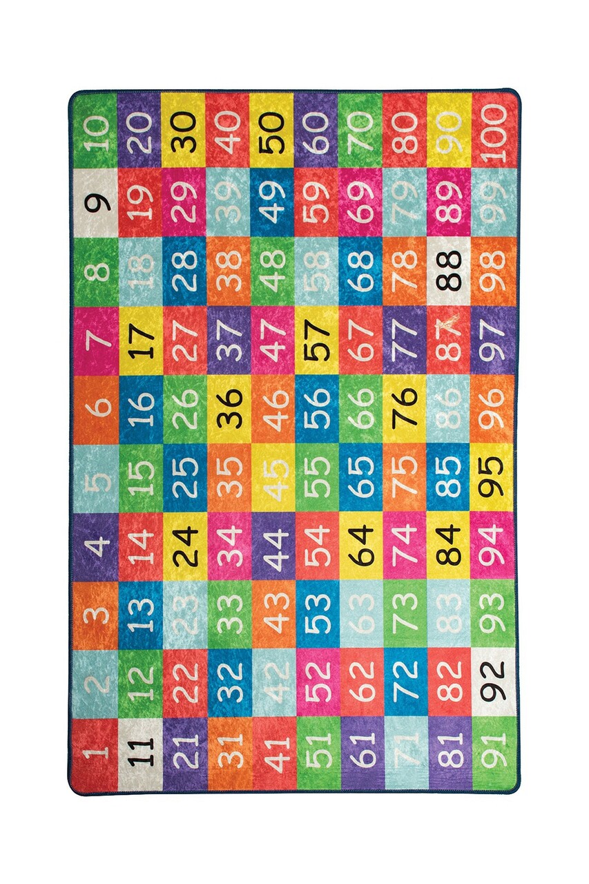 Covor, Numbers , 100x160 cm, Catifea, Multicolor - 1 | YEO