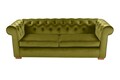 Canapea extensibila Oxford Chesterfield, 88x216x75 cm, 3 locuri, Olive