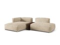 Coltar modular stanga 2 locuri, Martina-120, Micadoni Home, 285x176x75 cm, catifea, bej deschis