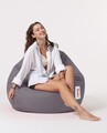 Fotoliu puf, Bean Bag, Ferndale Premium XXL, 115 x 130 cm, poliester impermeabil, gri fumuriu