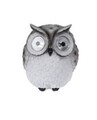 Lampa solara Owl, 14x14.5x15.5 cm, poliston, gri deschis